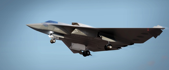 Прототип истребителя 6 поколения заметили на сверхмалой высоте и нарисовали в деталях