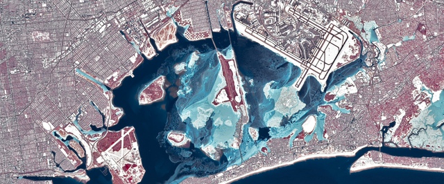 Занесенный снегом Нью-Йорк показали из космоса