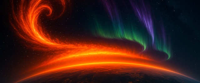 Мощная магнитная буря 1 апреля немного задерживается