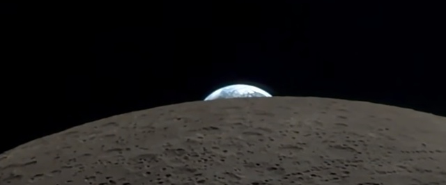 Видео: заход Земли на Луну показали из космоса