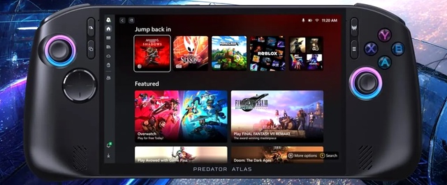 Первая портативная консоль с новым чипом Intel: анонсирована Acer Predator Atlas 8