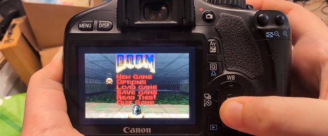 Doom запустили на зеркалке Canon