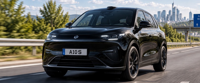 Leapmotor показала спортивный электрокроссовер A10s с черным кузовом и красным салоном